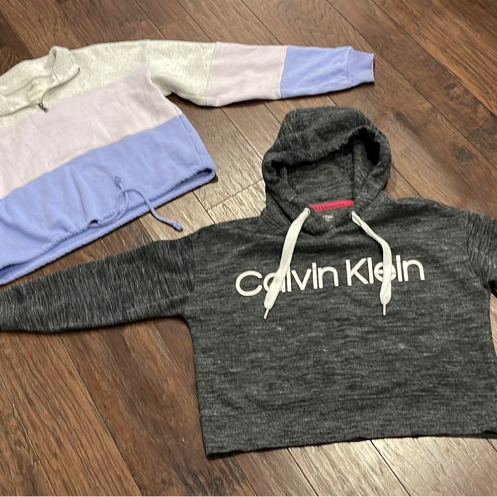 american eagle and calvin klein crop sweatshirts